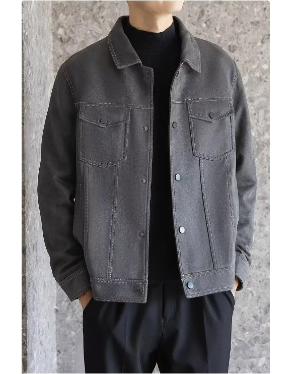 Polo Collar Relaxed Shirt Jacket