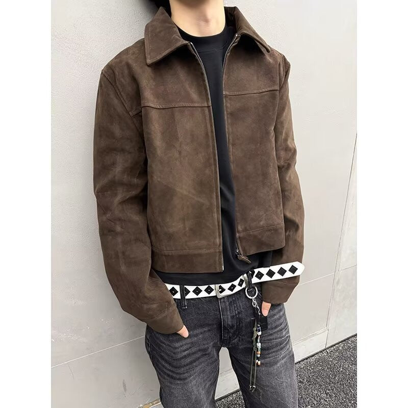Loose American Retro Lapels Jacket For Men