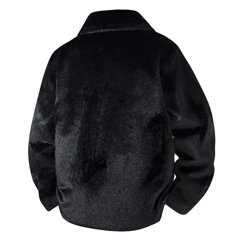Faux Fur Lapel Coat