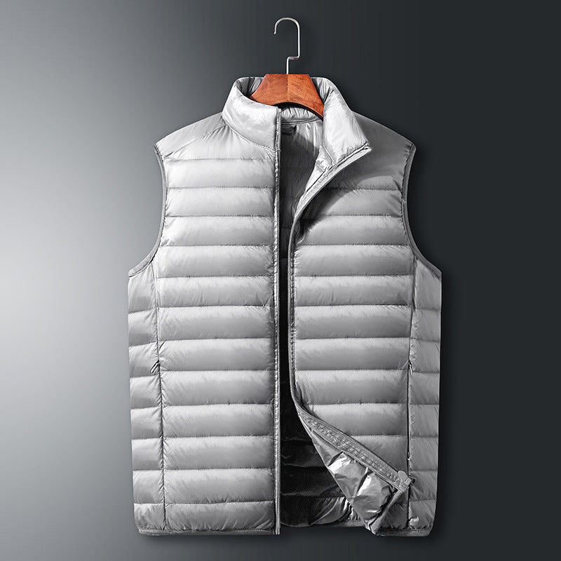 Men's Vest Coat Short Light Vest Stand Collar Top
