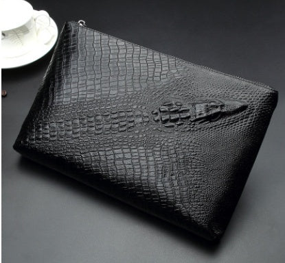 Croc Luxe Leather Clutch
