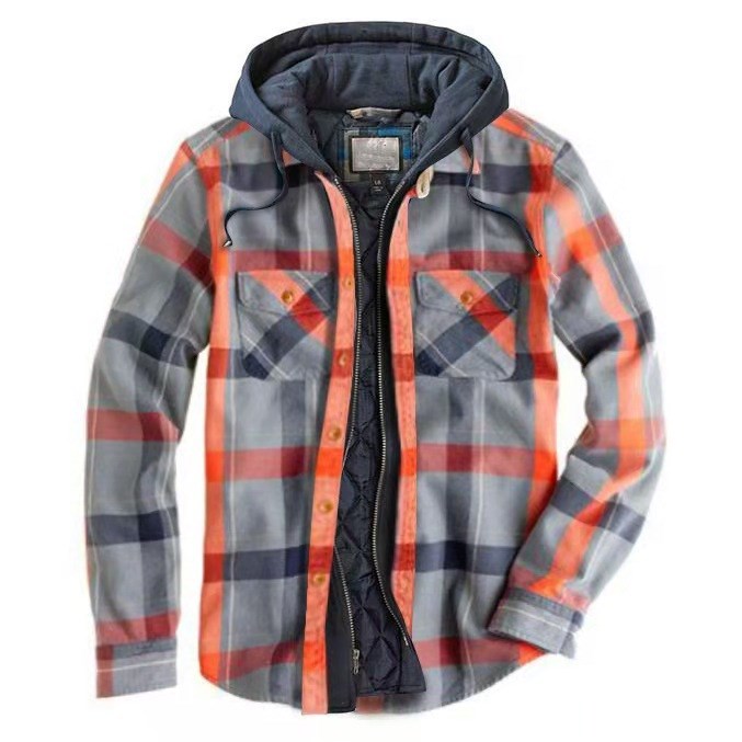 ThermalShield Quilted Fleece-Lined Plaid Hooded Jacket