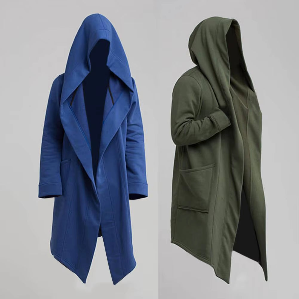 Fashion Hoodie Mens Leisure Cool Long Men Jacket Long Sleeve for Filming Men Jacket Costume Mantle Hoodies Jacket Cloak Coats