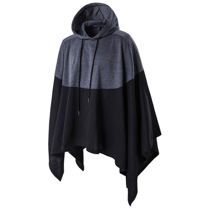 Stitching Fashion Personality Male Cloak Coat