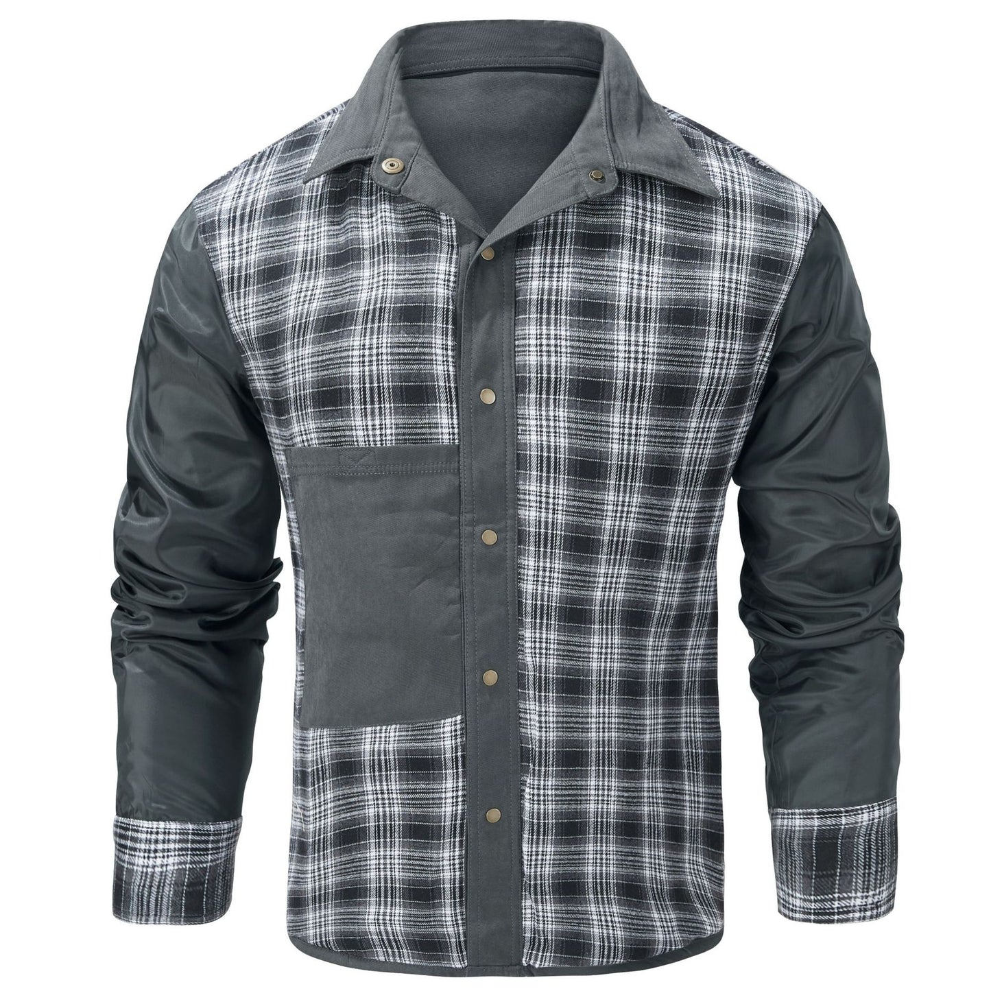 Plaid Flannel Shirt Jacket