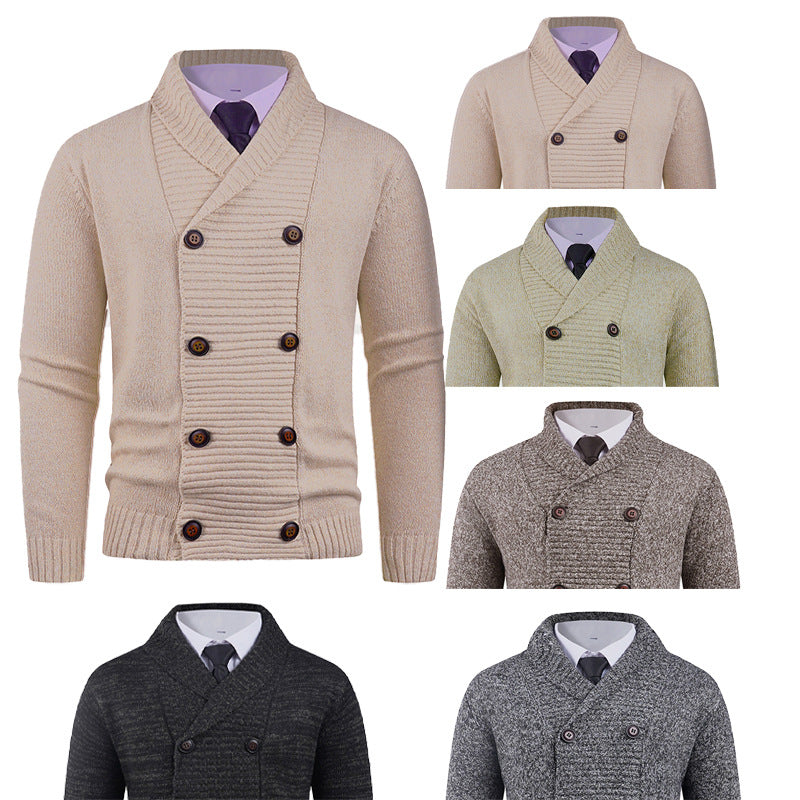 Men's Stylish Double-breasted Cardigan