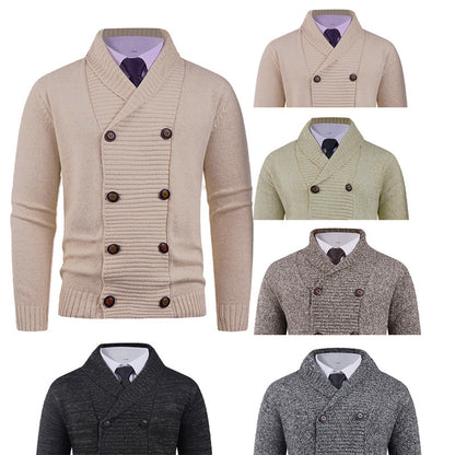 Men's Stylish Double-breasted Cardigan