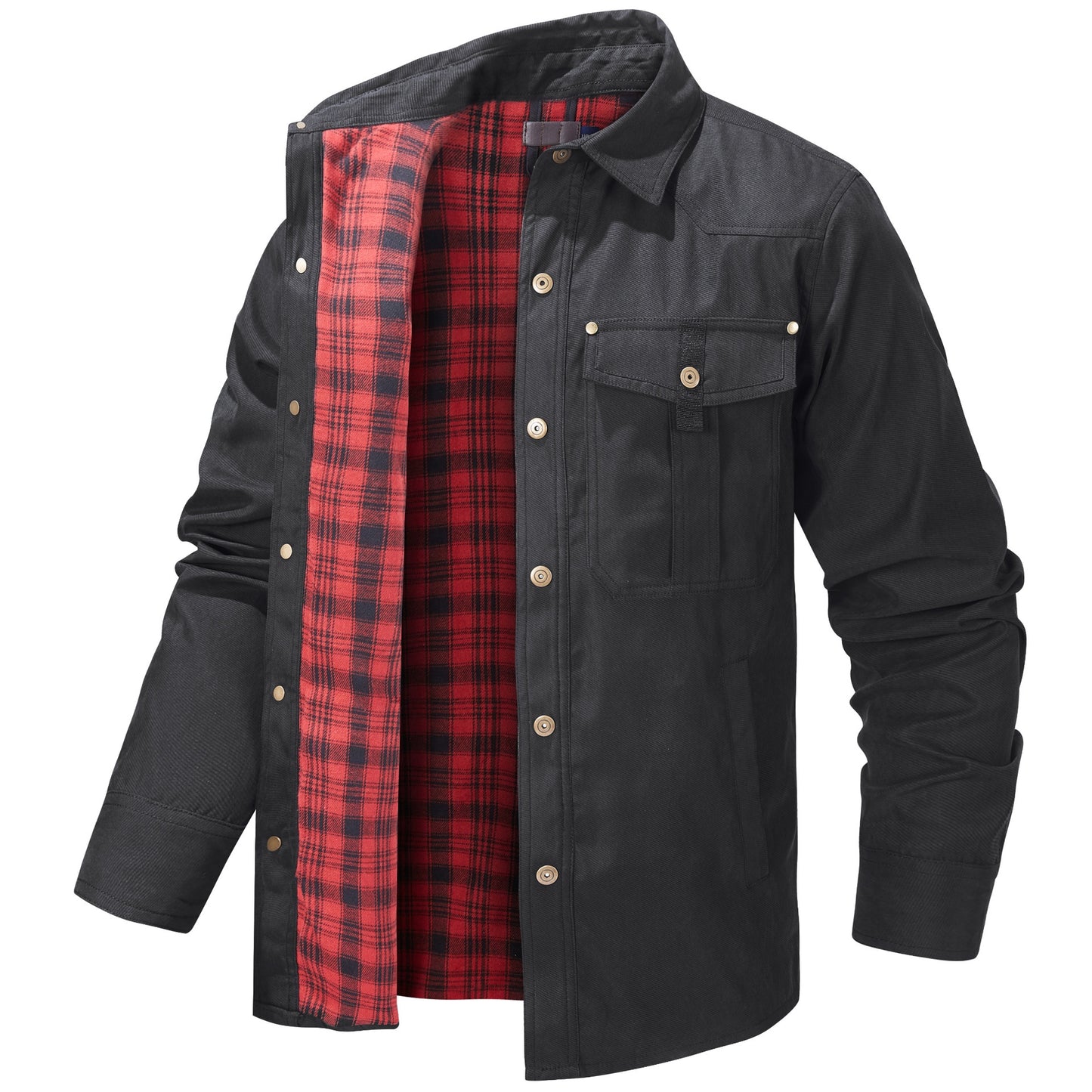 Plaid Flannel Shirt Jacket