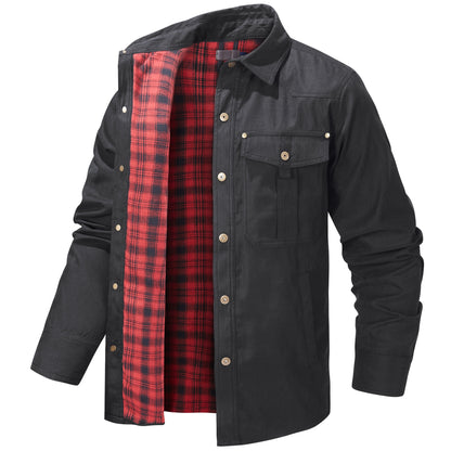 Plaid Flannel Shirt Jacket