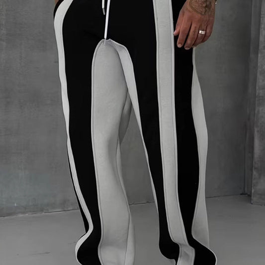 Monochrome Stripe Track Pants
