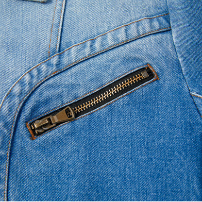 Men's Denim Jacket - Multi-Pocket Design, Spring & Autumn Outerwear