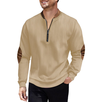 Men's Casual Jacket Pullover Zip-up Shirt