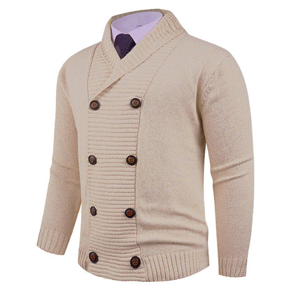 Men's Stylish Double-breasted Cardigan