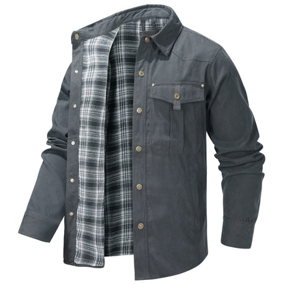 Plaid Flannel Shirt Jacket