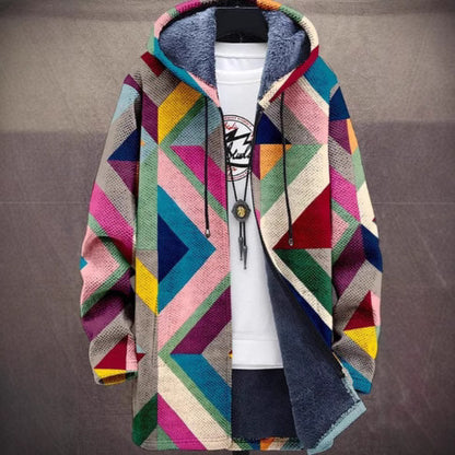 Graphic Print Hooded Jacket