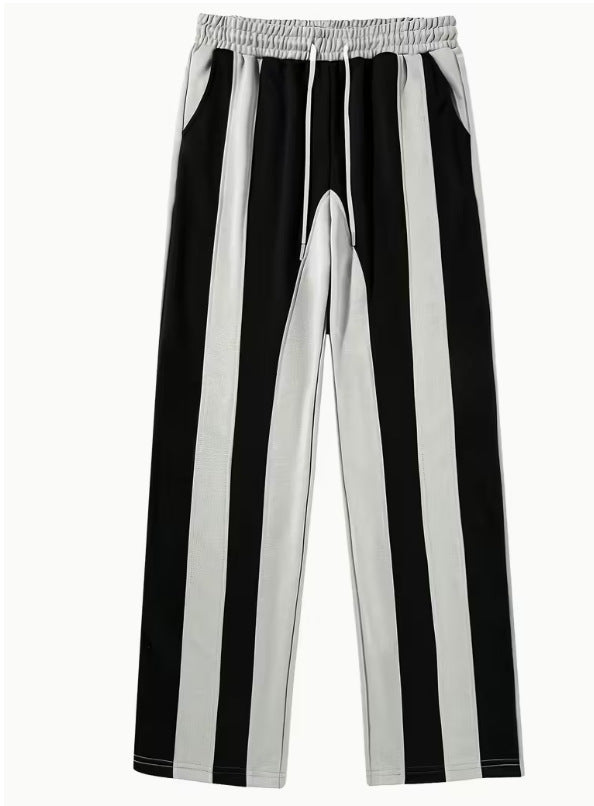Monochrome Stripe Track Pants