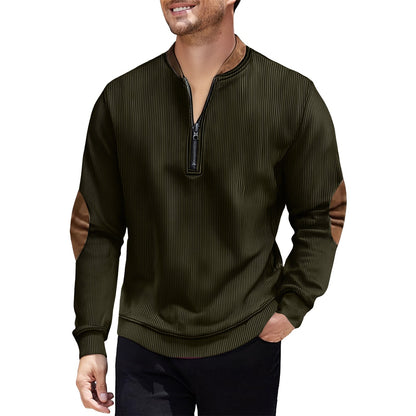 Men's Casual Jacket Pullover Zip-up Shirt