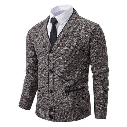 Fleece-Lined Knit Cardigan