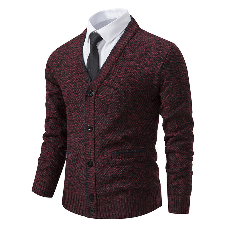 Fleece-Lined Knit Cardigan