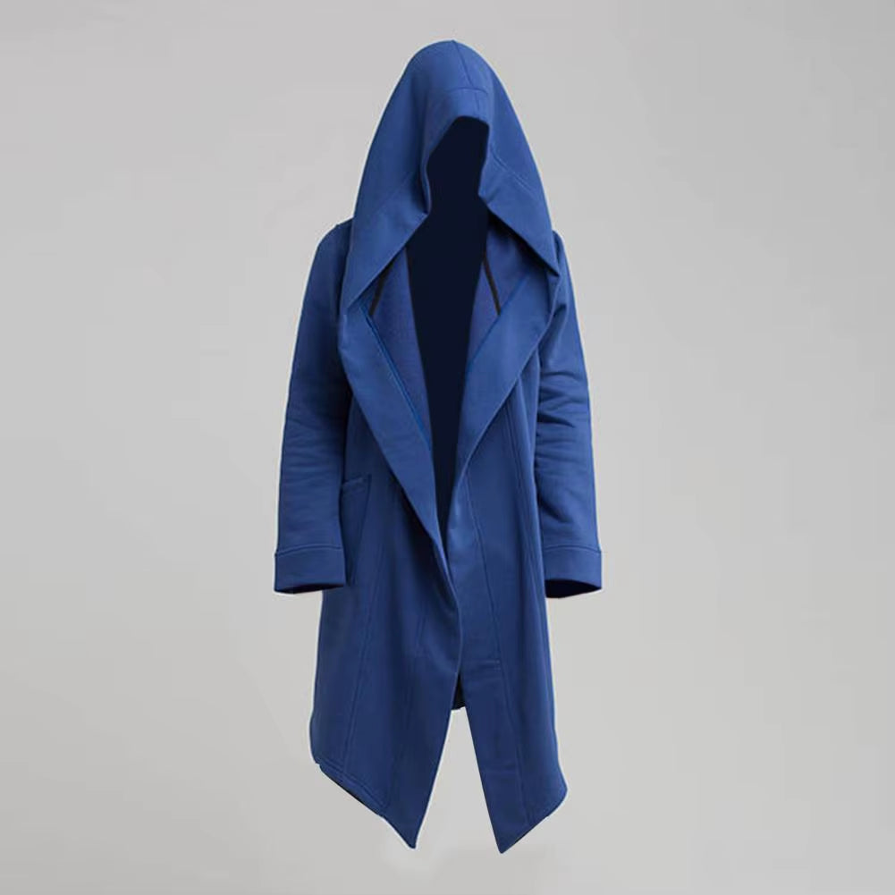 Fashion Hoodie Mens Leisure Cool Long Men Jacket Long Sleeve for Filming Men Jacket Costume Mantle Hoodies Jacket Cloak Coats