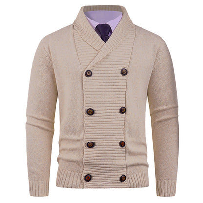 Men's Stylish Double-breasted Cardigan