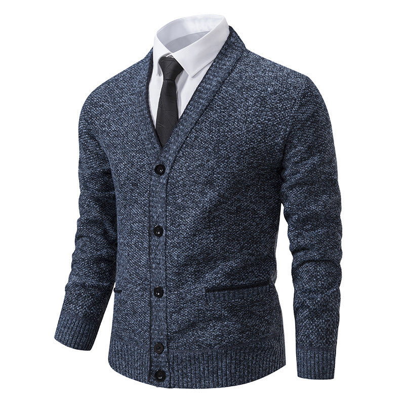 Fleece-Lined Knit Cardigan