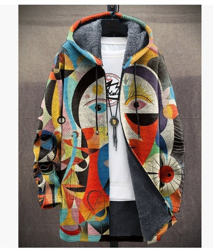 Casual Men's Zipper Hooded Cardigan Cotton-padded Jacket