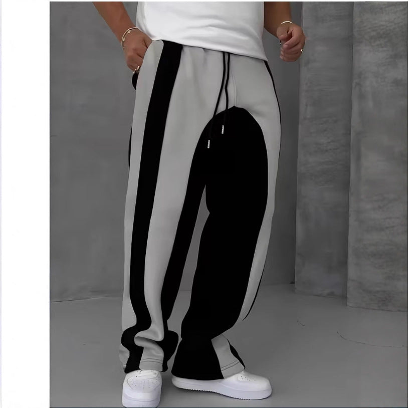 Monochrome Stripe Track Pants