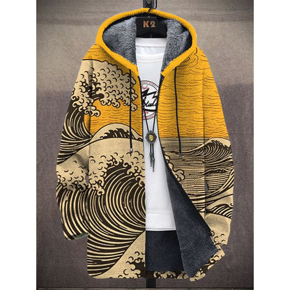 Graphic Print Hooded Jacket
