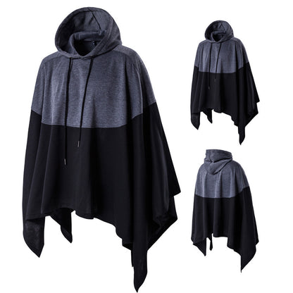 Stitching Fashion Personality Male Cloak Coat