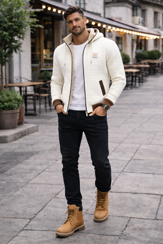 Sherpa Quilted Hooded Jacket