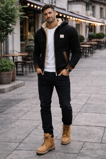 Sherpa Quilted Hooded Jacket