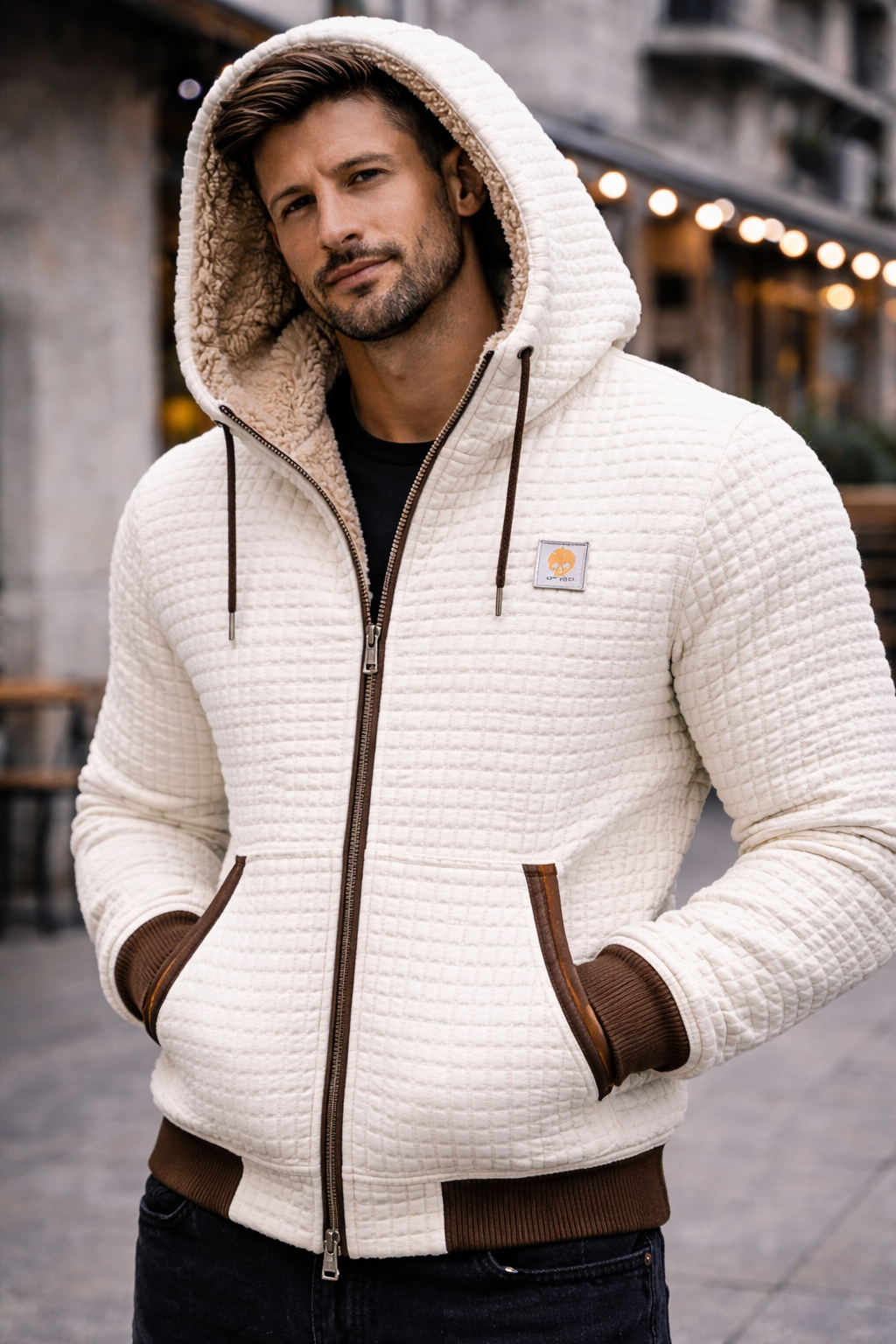 Sherpa Quilted Hooded Jacket