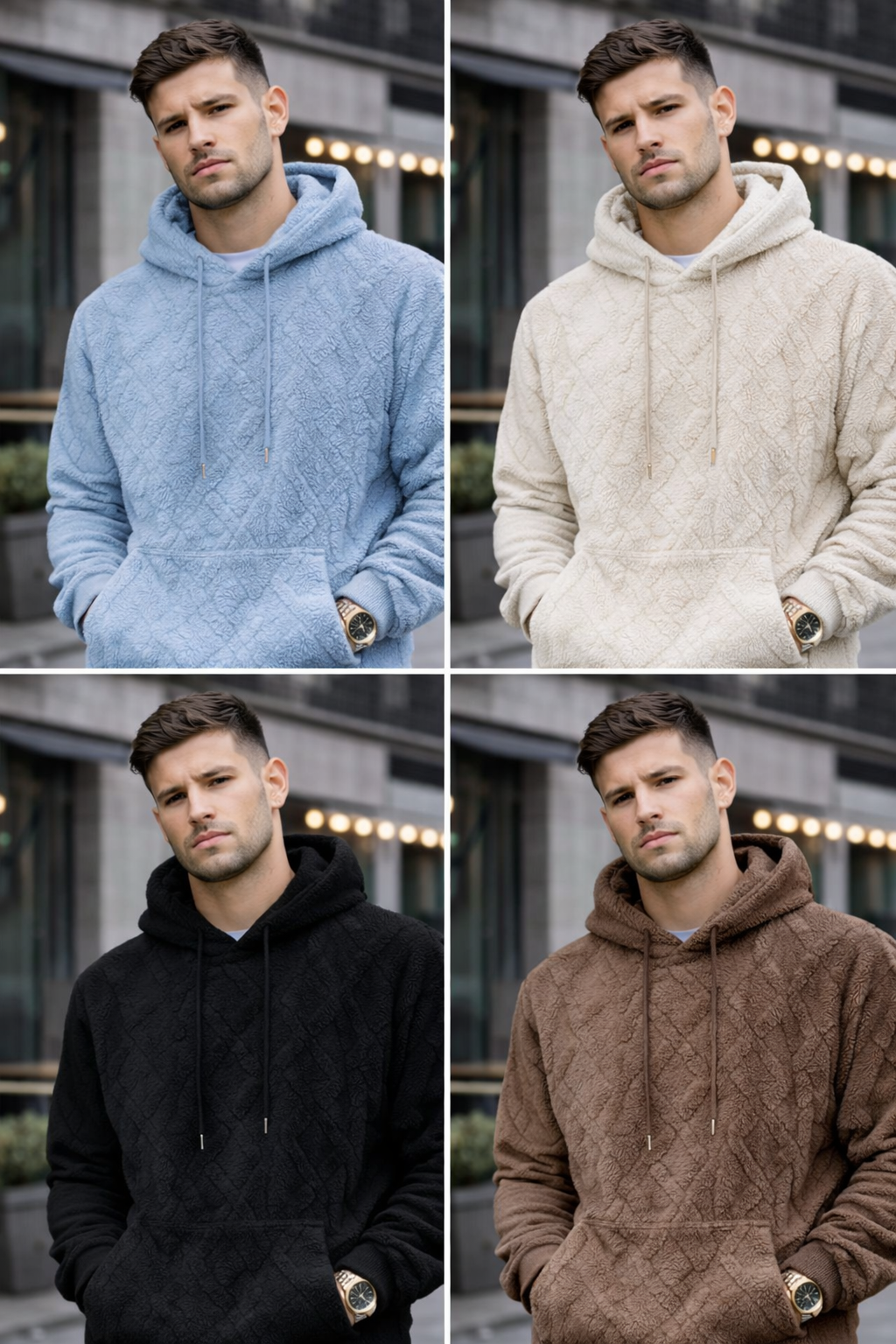 Double-sided Fleece Hooded Sweatshirt