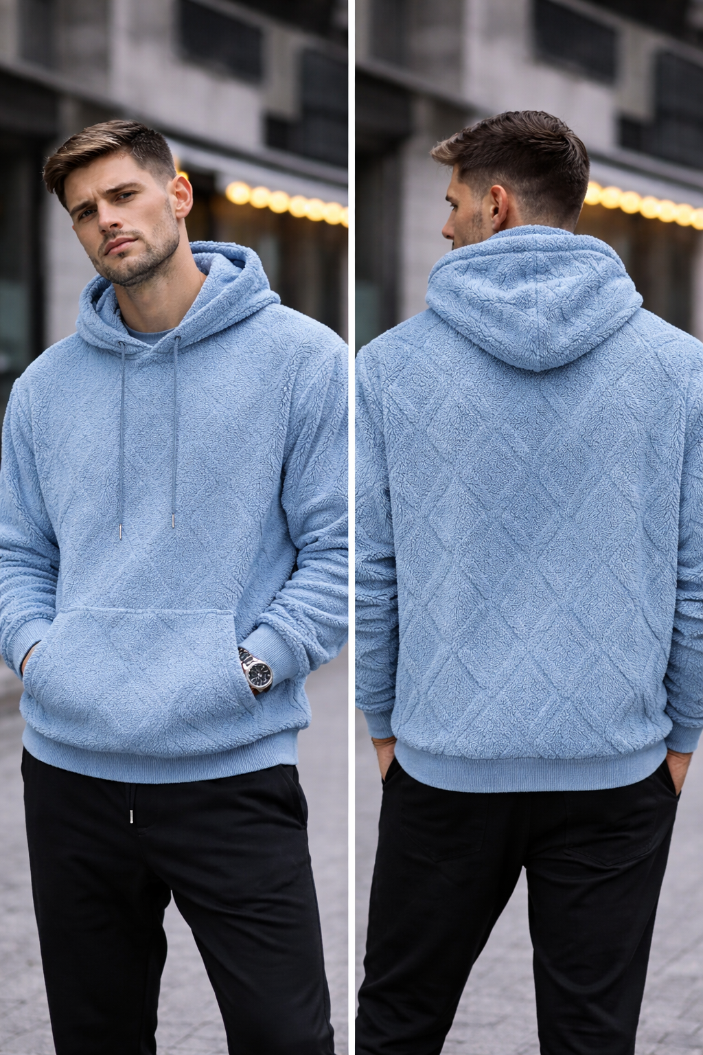Double-sided Fleece Hooded Sweatshirt