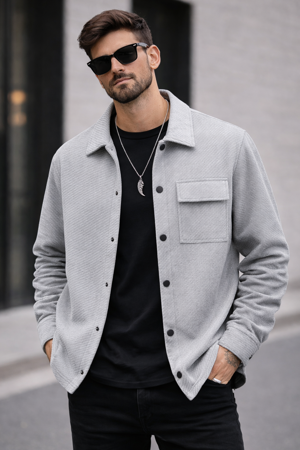 Urban Luxe Overshirt Jacket – Premium Casual Layer