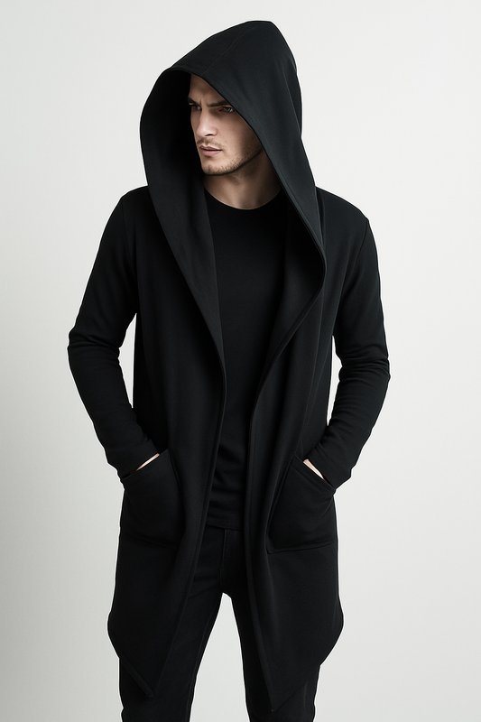 Fashion Hoodie Leisure Long Men Jacket Long Sleeve Cloak Coats