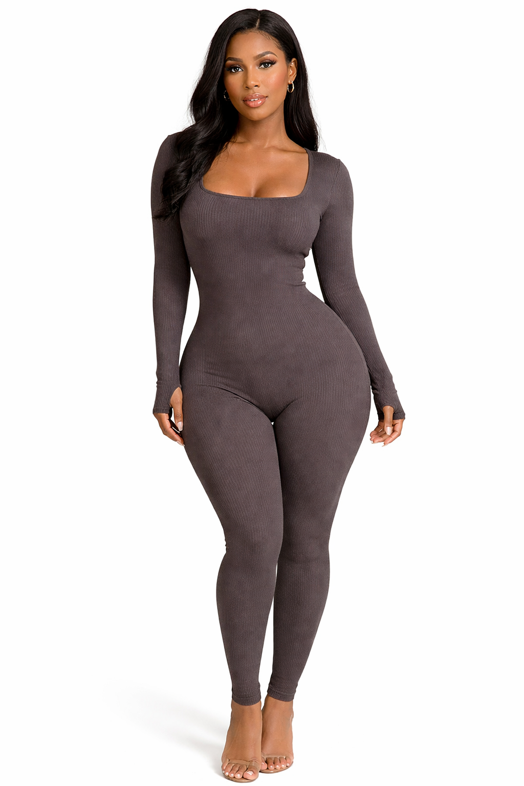 Women's Seamless Long-Sleeve Yoga Jumpsuit