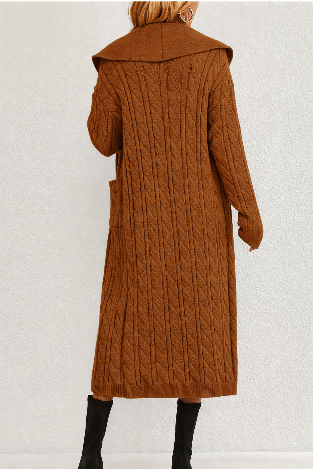 Longline Knit Cardigan Set – 3 Piece