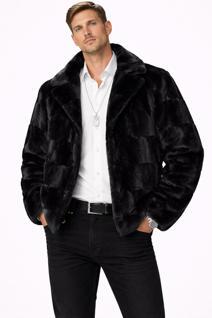 Faux Fur Lapel Coat