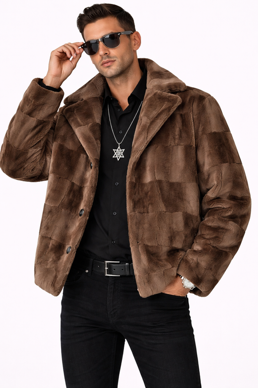 Faux Fur Lapel Coat
