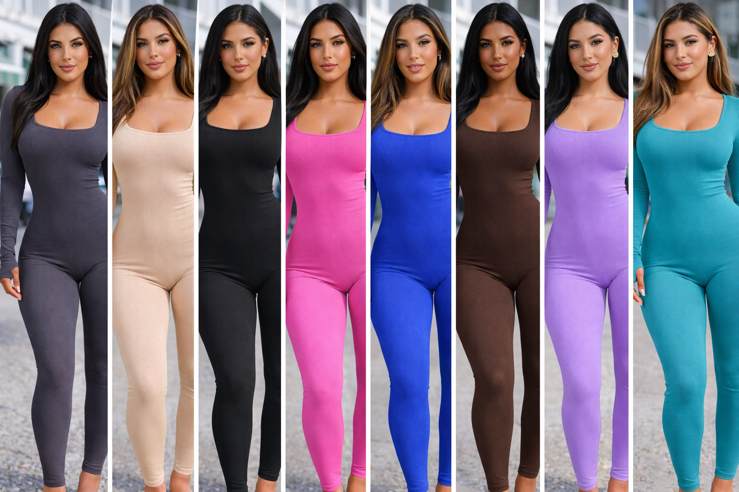 Women's Seamless Long-Sleeve Yoga Jumpsuit