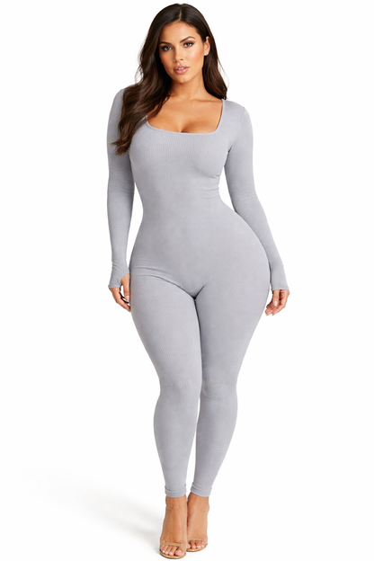 Women's Seamless Long-Sleeve Yoga Jumpsuit
