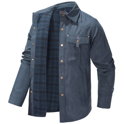 Plaid Flannel Shirt Jacket