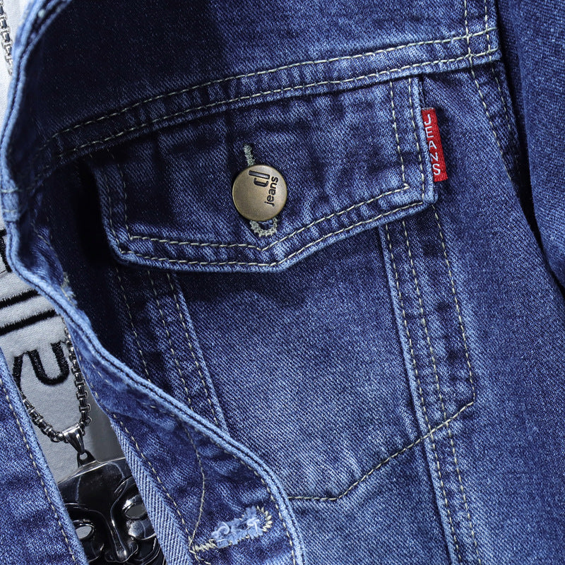 Men's Denim Coat Casual Top