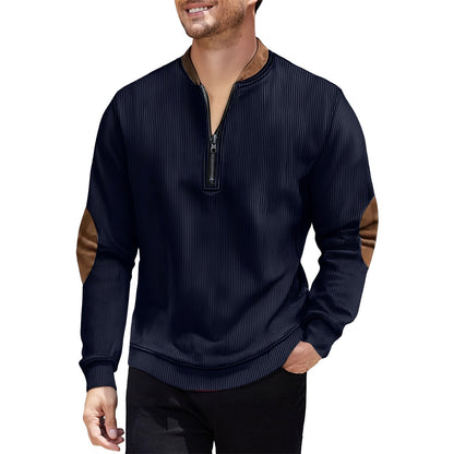 Men's Casual Jacket Pullover Zip-up Shirt