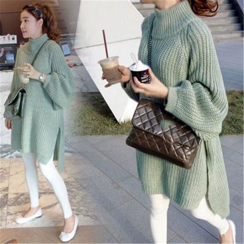 Korean Warm 2023 Autumn Winter Sweater Dress Knitted Mini O-Neck Zipper Dresses Women Sheath Bodycon Knitted Sweater Dresses