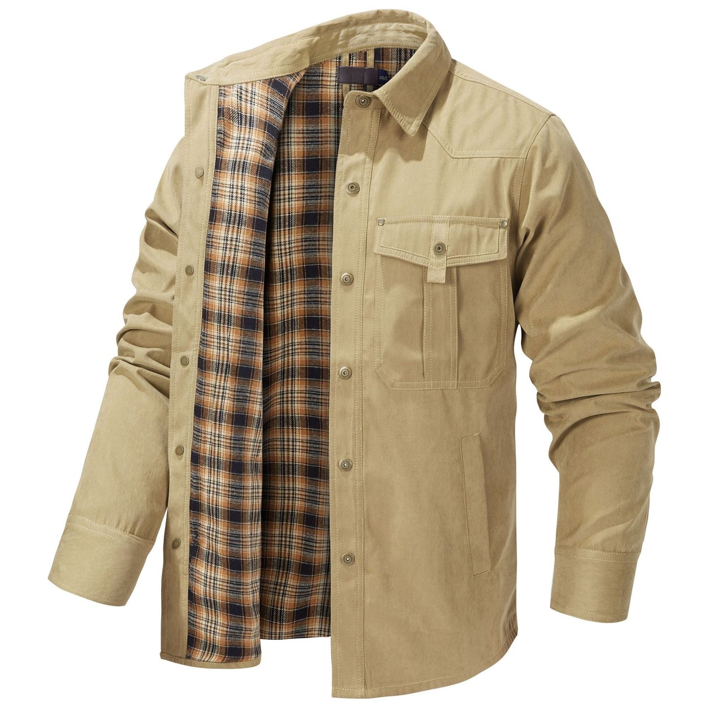 Plaid Flannel Shirt Jacket