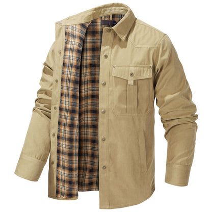 Plaid Flannel Shirt Jacket