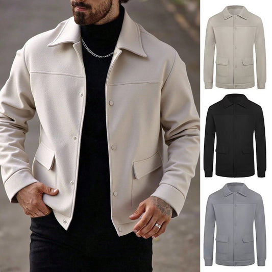 Men’s European-Style Casual Lapel Jacket